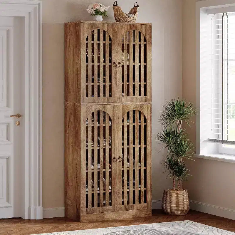 Lantine 70.86 Tall Shoe Storage Cabinet with Removable Shelves, 9-Tier 27-36 Pairs Shoe Organizer Rack for Entryway, Hallway, Closet – Image 2