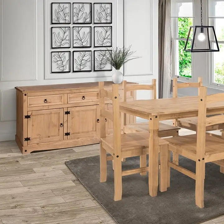 65 Wood Buffet Sideboard Farmhouse - Corona Collection – Image 9
