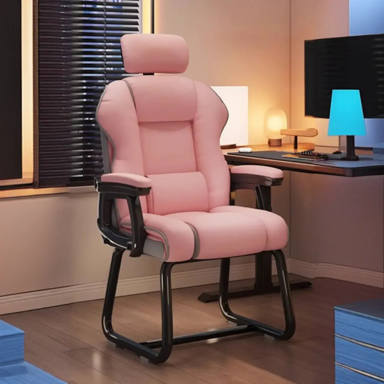 Yellow High-Back Leather Ergonomic Executive Chair – Image 44