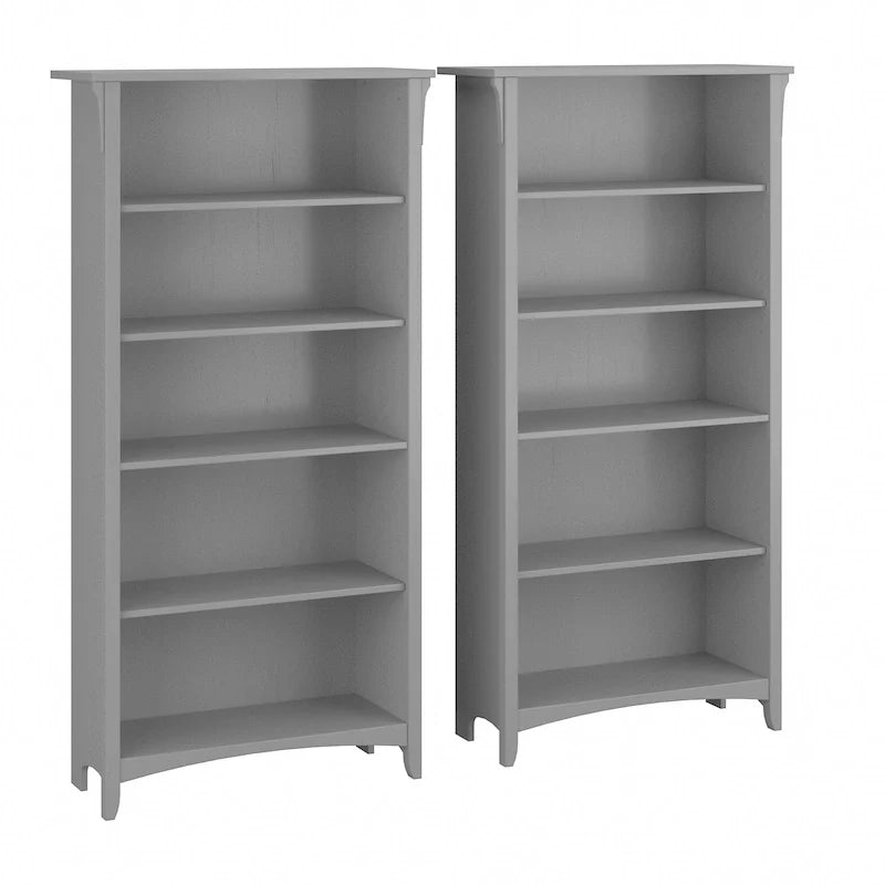 Salinas Tall 5-shelf Bookcase (Set of 2) by Bush Furniture – Image 30