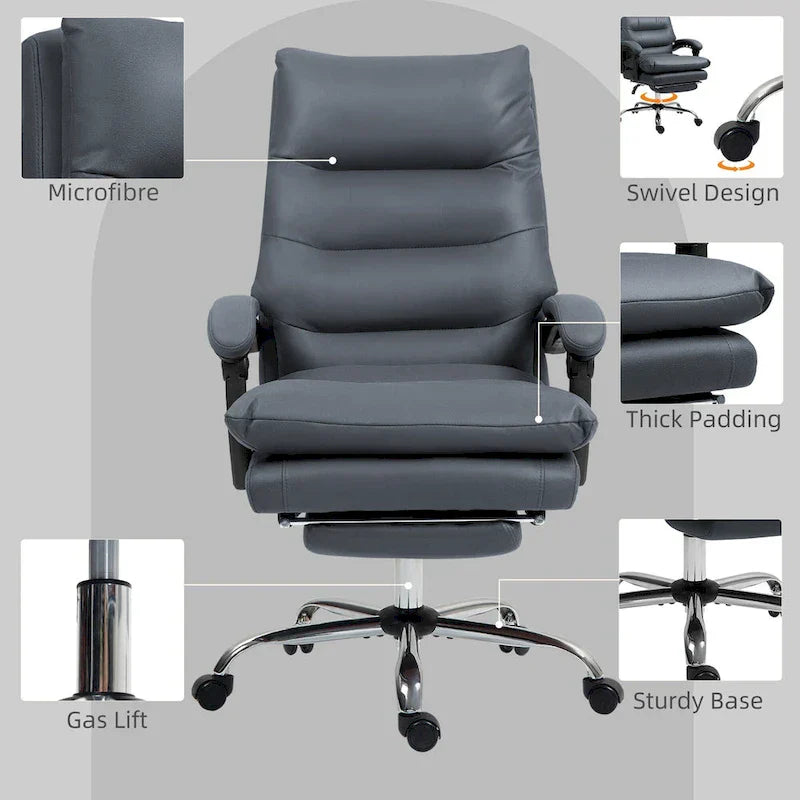 Vinsetto Microfibre Vibration Heated Reclining Massage Office Chair – Image 13