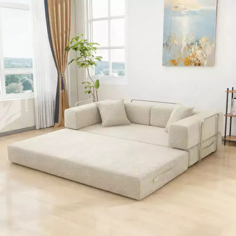 Dyonery 78Folding Sofa Bed Convertable Corduroy Couch King Size Floor Sleeper 4-in-1 DIY Combination Modular Sofa Fold Out Comfy sofa. – Image 6