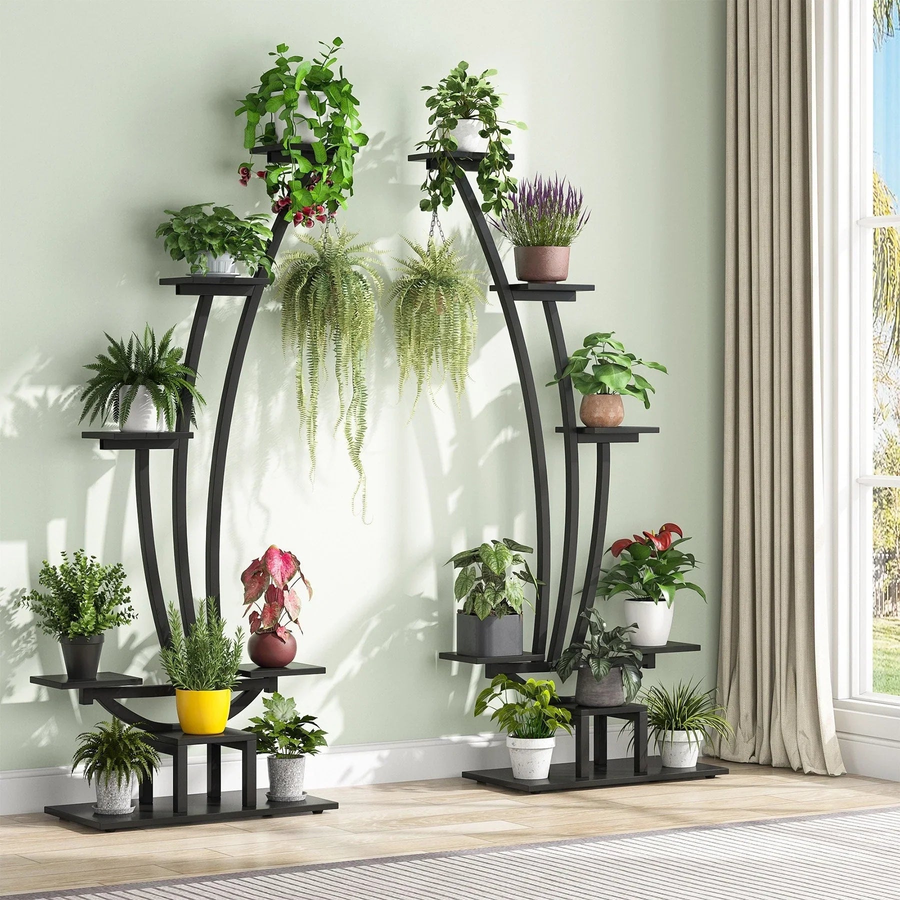 Indoor Plant Stand, 6-Tier Flower Rack for Home Garden- Set of 2 – Image 3