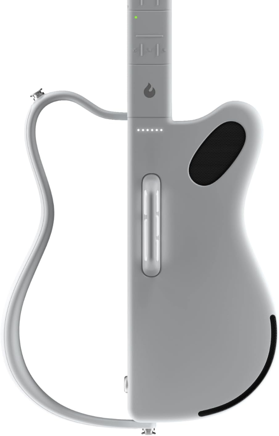 LAVA GENIE Guitare Sampler, Sans Cordes, Des centaines de Préréglages d'instruments, Haut-parleur intégré, Pliable, Amovible, Blanc, 30,5 Pouces