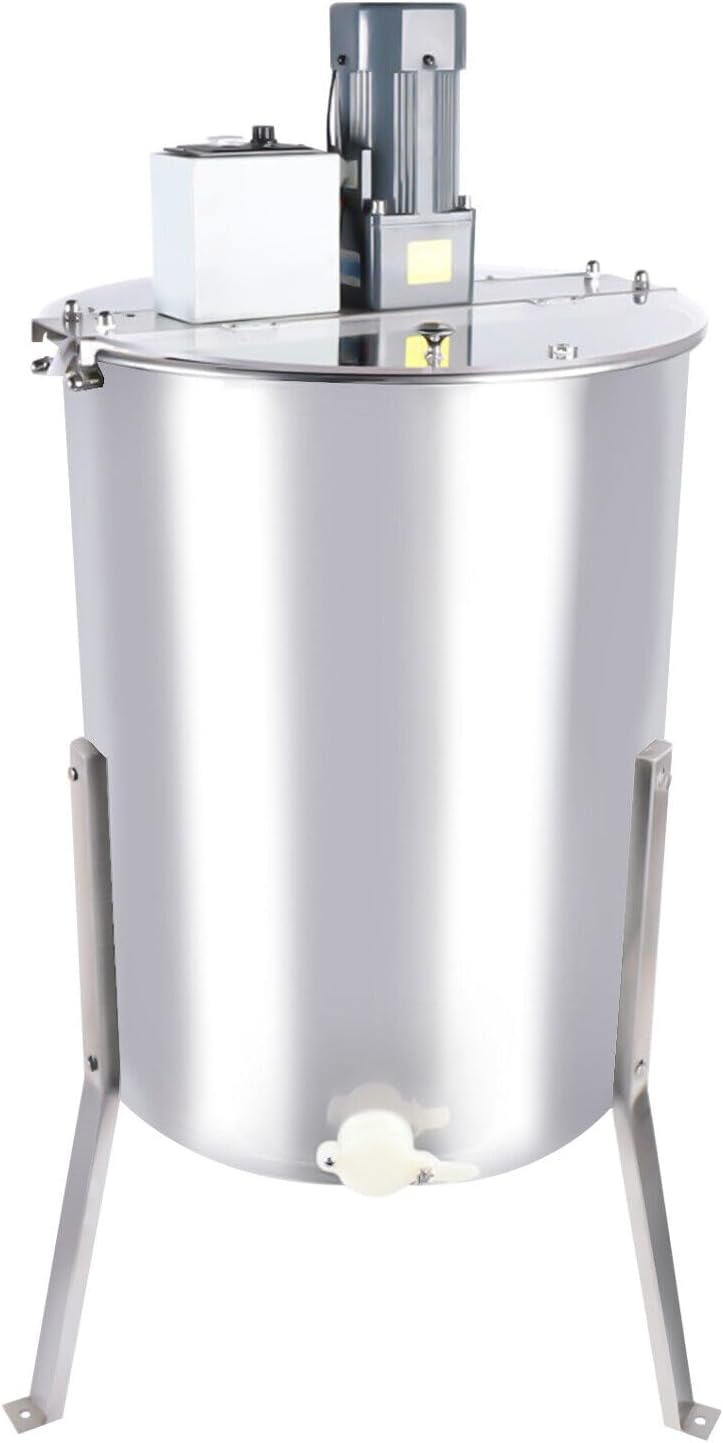XUEMANSHOP Essoreuse à miel électrique 140 W, essoreuse à miel manuelle avec cadre, plage de vitesse de rotation 0-270 tr/min, apiculteurs et apiculteurs, accessoires pour 4 nids d'abeilles