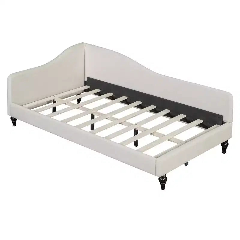 Whisen Stylish L-Shaped Design Solid Wood Legs Linen Daybed – Image 11