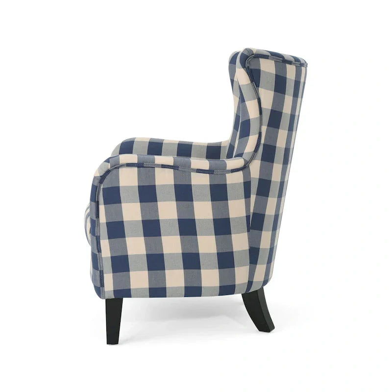 Modern Retro 30.25 High Back Upholstered Arm Chair with Wood Legs for Living Room – Image 24