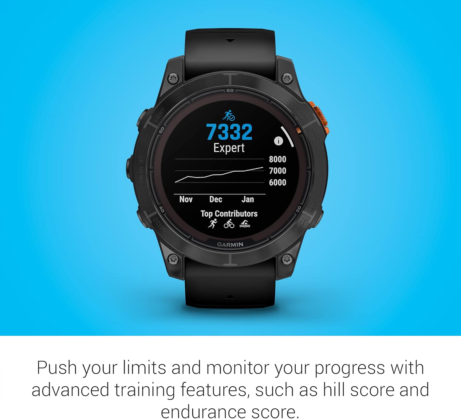 fēnix 7 Pro, Solar - Montre GPS Multisports connectée – Gray avec Bracelet Noir – Boîtier 47 mm (Reconditionné) – Image 9