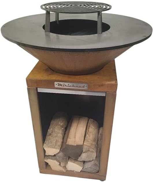 Brasero Acier corten Rond - 75 cm, 12 Personnes, Jardin et extérieur/Barbecues et planchas/Braseros – Image 5