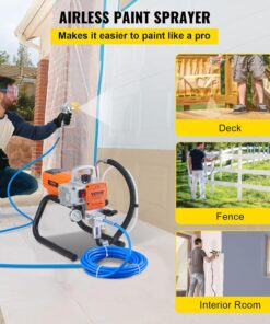 Alternative view of VEVOR Pulvérisateur sans Air avec Tuyau Haute Pression, Pistolet de Peinture Murale 1500 W, 3000 PSI, 1,8 L/Min, pour Peinture Intérieure et Extérieure Fournitures Clôtures Construction Maison