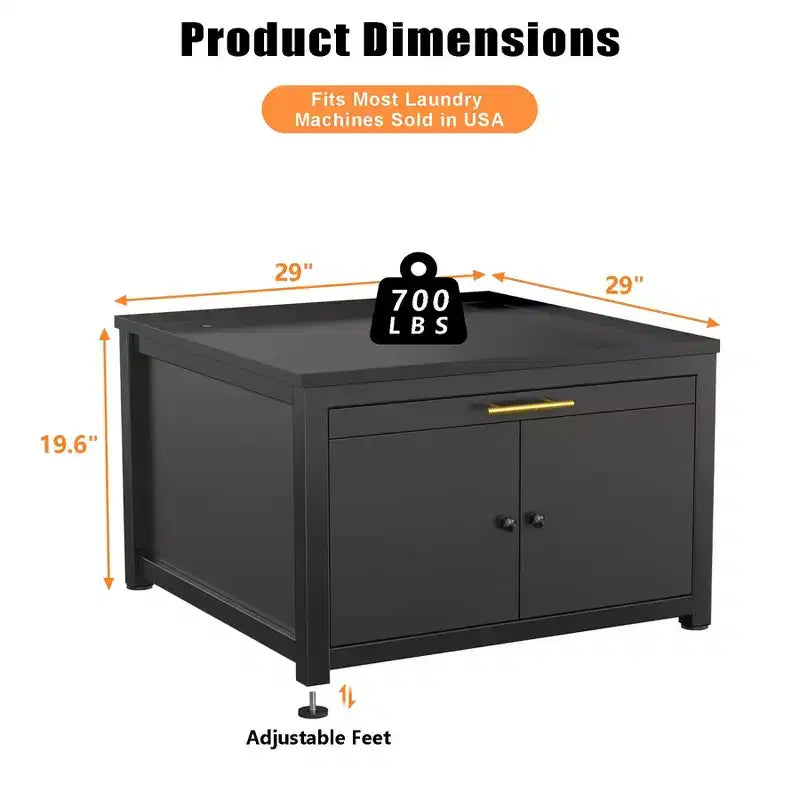 GDLF Laundry Pedestal Heavy Duty Metal Washer Dryer Pedestal 29 Universal Fit Anti-Vibration Washing Machine Stand – Image 11