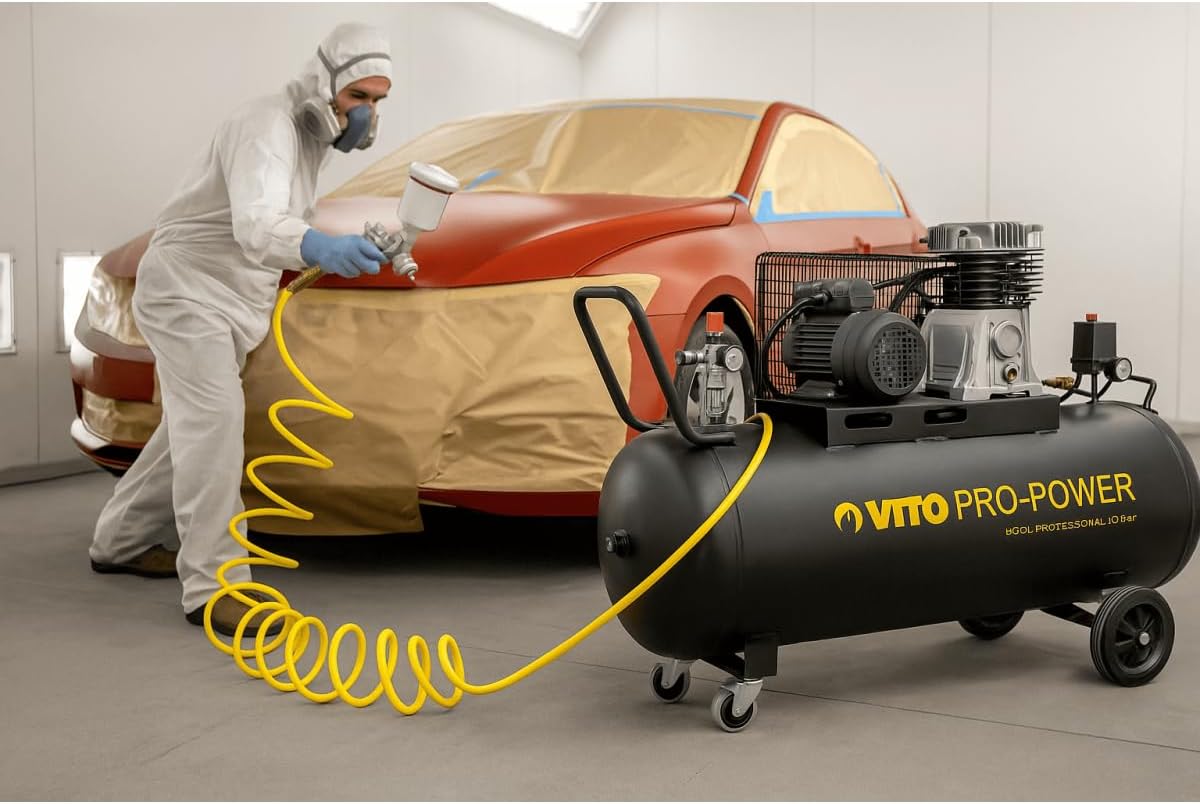VITO - Compresseur à Courroie 200L 10 bar 4 CV 3 kW professionnel 2800 Tr/min AIR 400 L/min – Image 5
