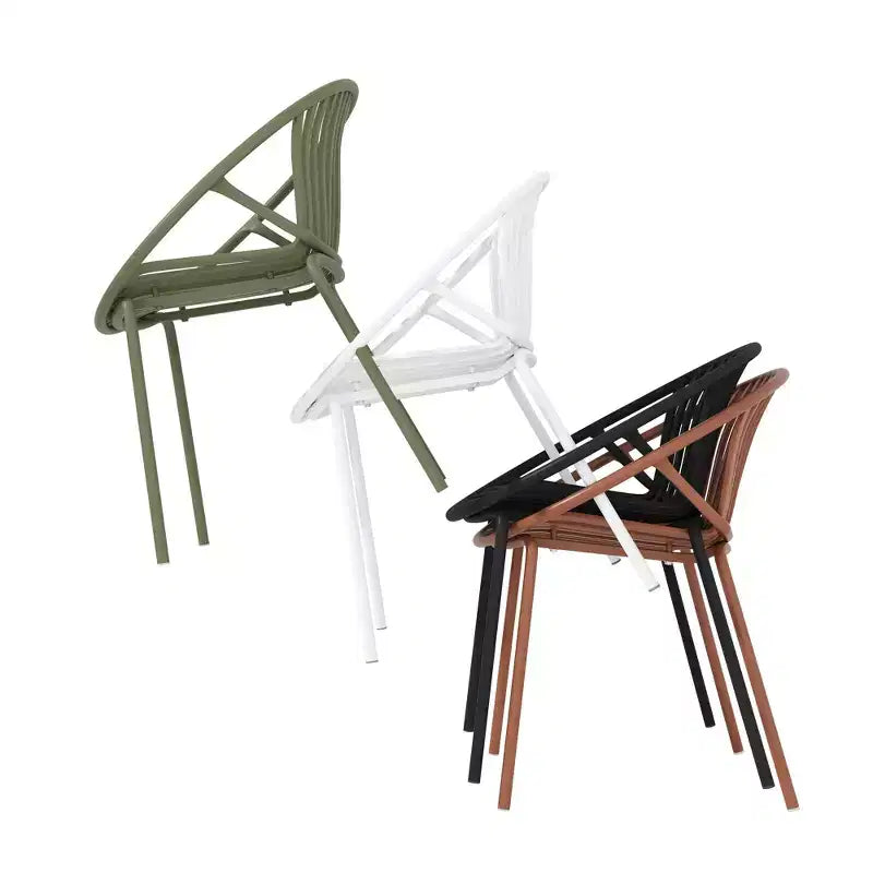 7-Piece Outdoor Expandable Patio Dining Set with Stackable Chairs, Acacia Wood Table – Image 4