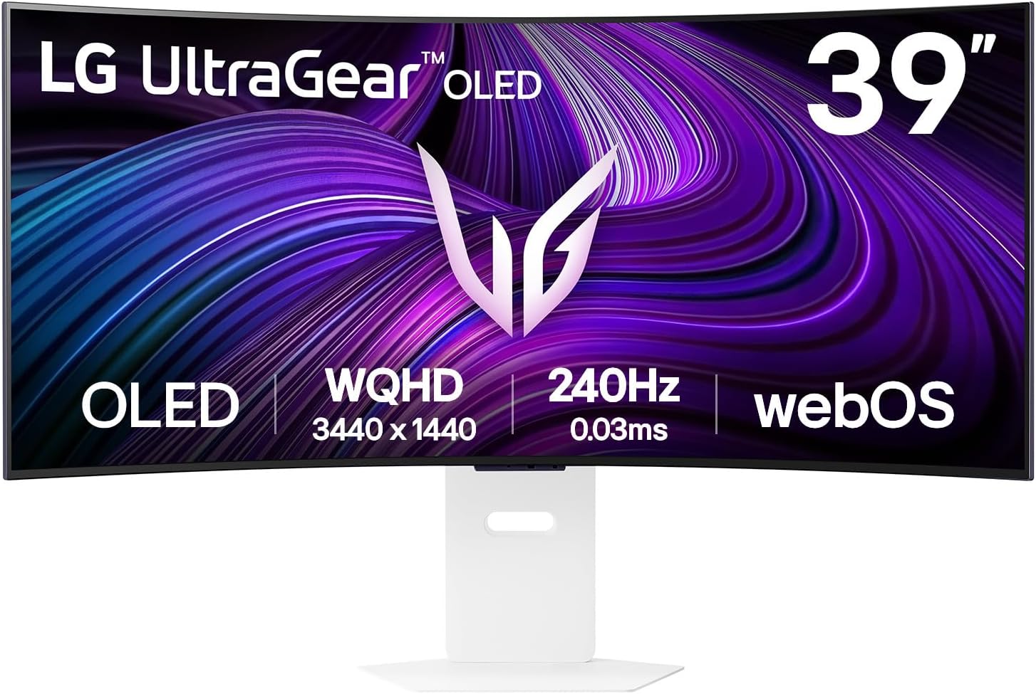 LG Ultragear 39GX90SA-W Ecran PC Gaming 39 - Dalle OLED résolution QHD (3440 x 1440), 1ms 240Hz, DisplayHDR400 True Black, DCI-P3 98.5 pour cent (CIE1976), FreeSync Premium, G-Sync Compatible