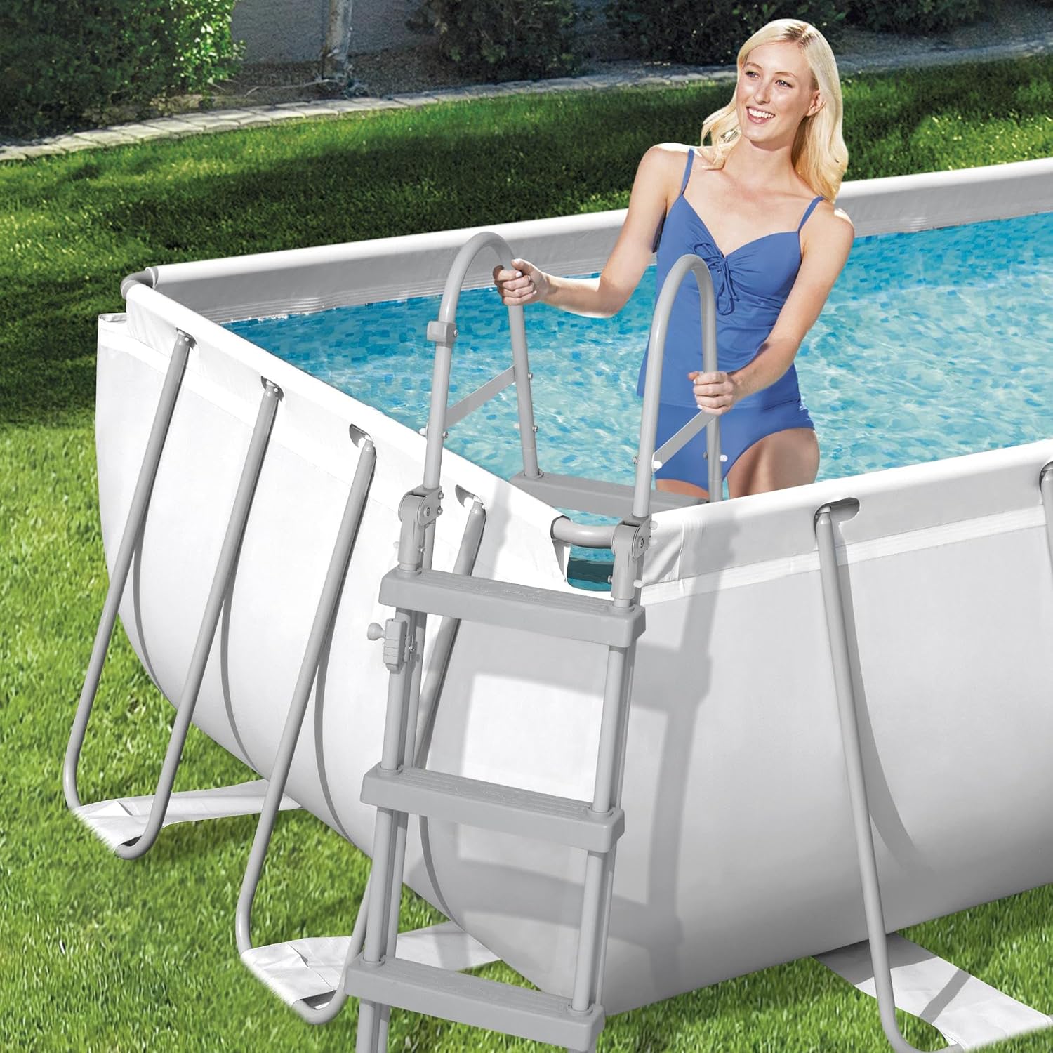 Bestway Ensemble de piscine rectangulaire Power Steel 404x201x100 cm – Image 10