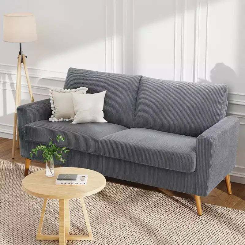 68 Loveseat Sofa Comfy Couch,Modern Loveseat Couches for Living Room/Bedroom,Comfy Sofa with Spring Cushion,Solid Wood,Tool-Free Assembly – Image 25