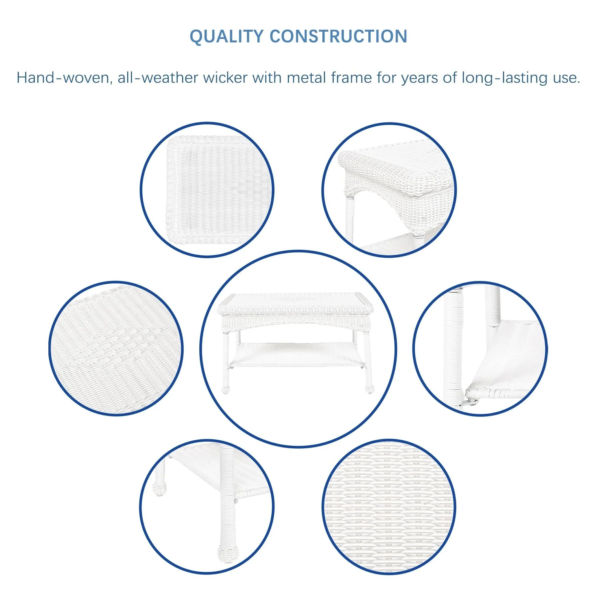 Wicker Patio 4-piece Conversation Set – Image 17