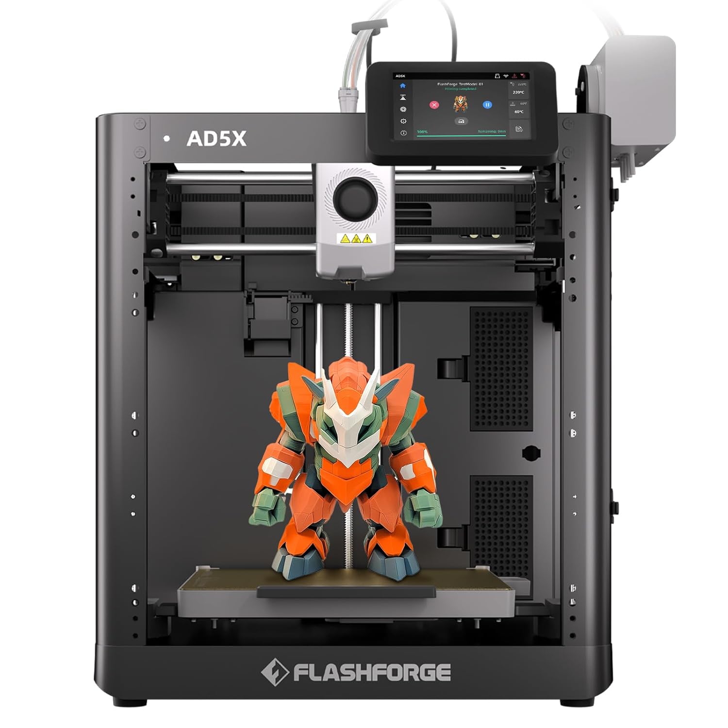 Imprimante 3D Flashforge Adventurer 5X avec Impression Multicolore, Personnalisation avec IFS, Imprimante 3D AD5X Multi-matériaux/Nivellement Entièrement Automatique, Vitesse Maximale : 600 mm/s – Image 9