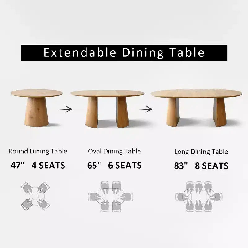 3-in-1 Oval Extendable Dining Table Set with 6 Chenille Upholstered Chairs Featuring Gold Metal Legs, Versatile Dining Furniture-Panipeachy – Image 8