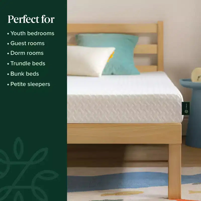 Zinus 5 Twin Cooling Essential Memory Foam Mattress, Fiberglass-Free, Medium Feel, Breathable Cooling Layers, Certified Safe Materials – Image 8