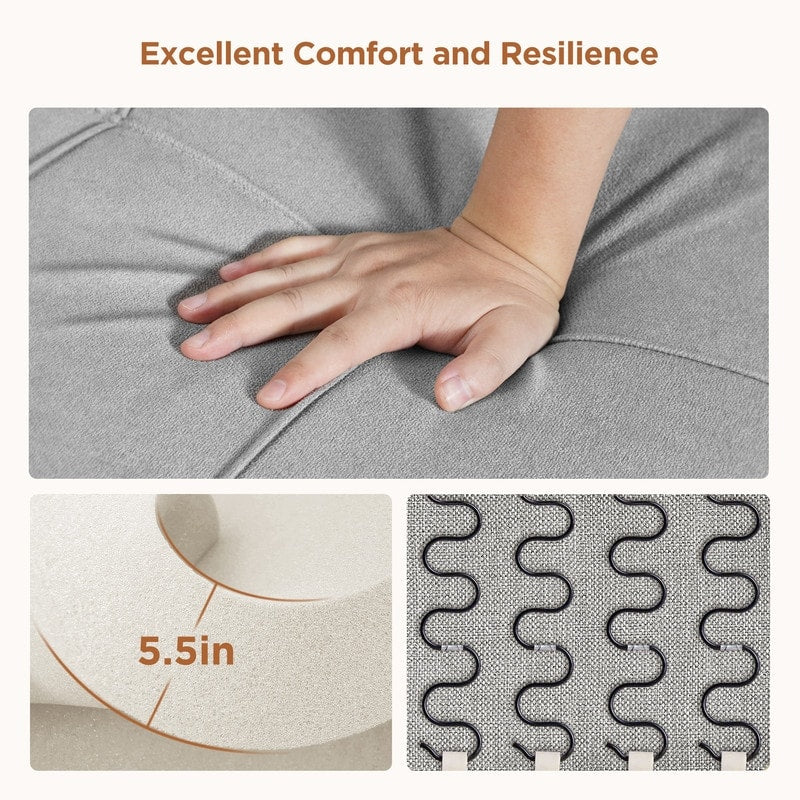 3-in-1 Adjustable Sleeper Sofa Bed, Pull Out Chair Sofa, Convertible Folding Bed for Living Room – Image 40