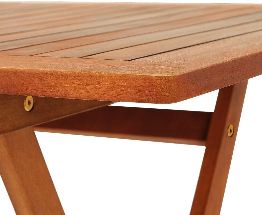 Casaria® Ensemble de Jardin Sydney Komfort en Bois d'acacia certifié FSC® Ensemble Table 4 chaises Pliables Salon de Jardin Exterieur – Image 6
