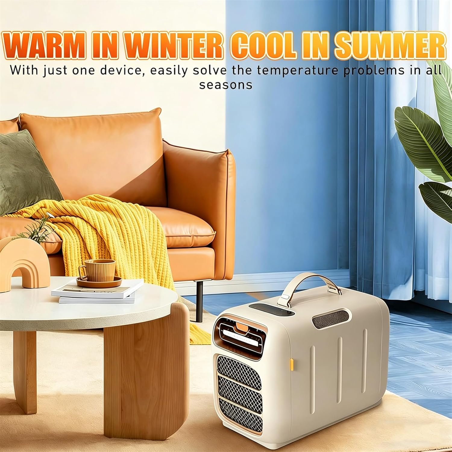 Climatiseur Portable 5121 Btu, Refroidissement Et Chauffage Rapides, Déshumidification, Basse Consommation (500 W), 3 Vitesses De Ventilation – Image 5