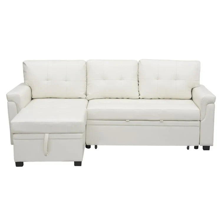 Convertible Reversible Sectional Sofa with Pull-Out Sleeper Bed, Hidden Storage Chaise, and Durable Legs – Image 37