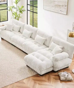 Free Combination, Modular Sectional Sofa,L Shaped Couch for Living Room, 4-Seater Comfy Cloud Couch with Convertible Ottoman