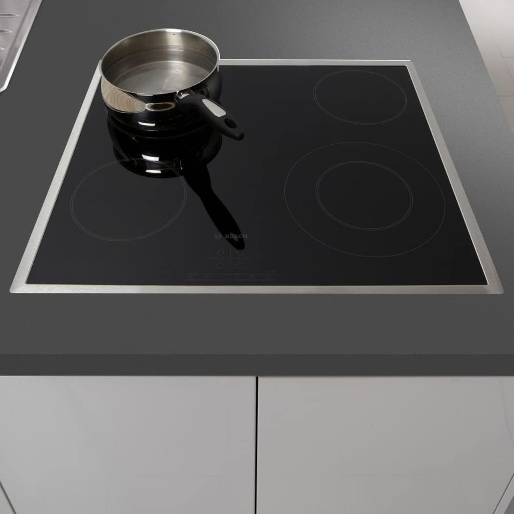 Bosch PKF645B17E Serie 4 - Table de cuisson vitrocéramique 60cm - cadre inox - 4 foyers - 6600W- Noir – Image 4