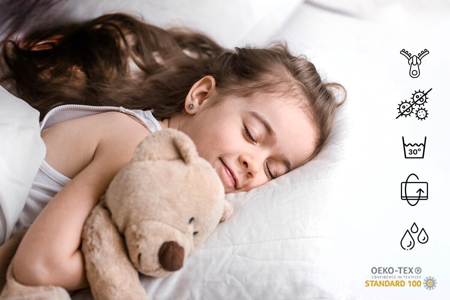 KOBI Lit Enfant LUK avec Matelas, Blanc | pour Chambres d'enfants | pour Un garçon et Une Fille | Lit Bebe pour Enfants | (avec tiroir, 140x70) – Image 6