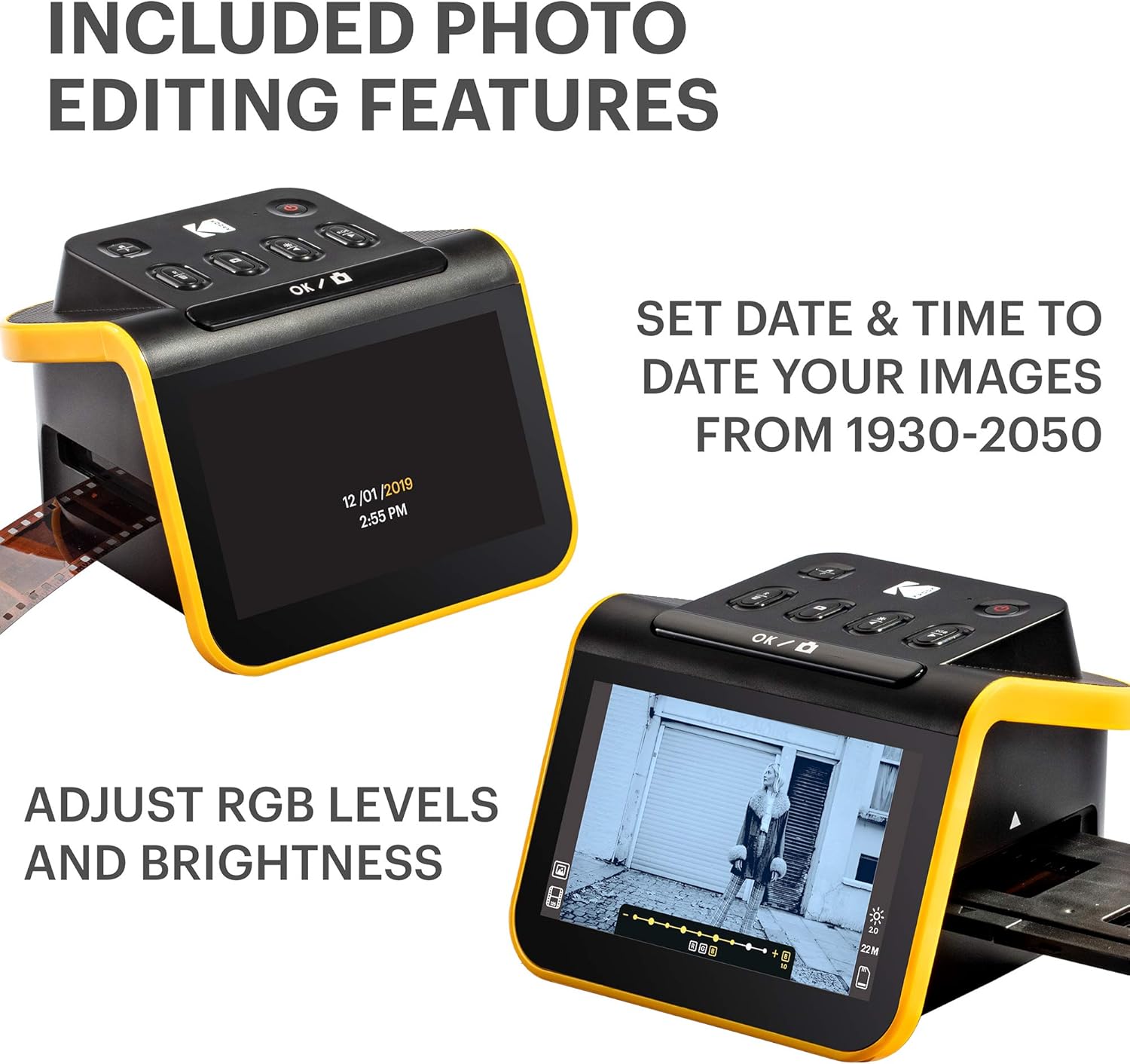 KODAK Slide N Scan avec Grand écran LCD 5 Pouces, convertit Les négatifs et Diapositives Couleur et Noir et Blanc 35 mm, 126, 110 en Haute résolution JPEG 22 MP – Image 6