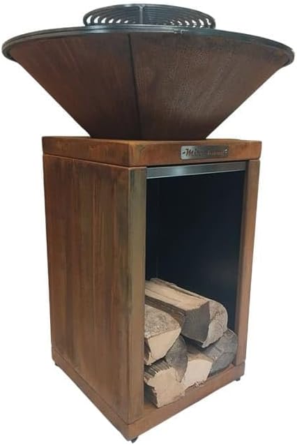Brasero Acier corten Rond - 75 cm, 12 Personnes, Jardin et extérieur/Barbecues et planchas/Braseros – Image 4