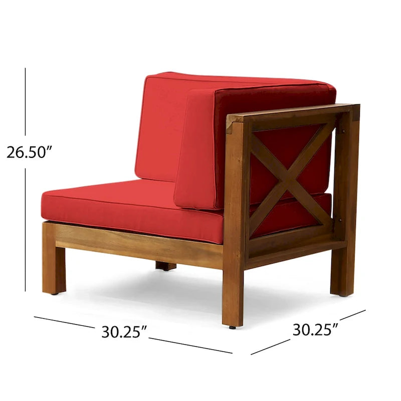 Brava Outdoor Acacia Wood 6-piece Chat Set by Christopher Knight Home – Image 22