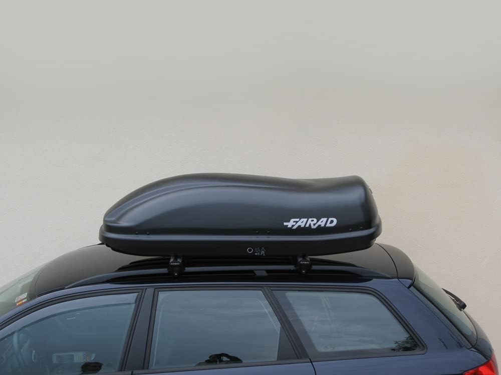 Farad Coffre de Toit Marlin 400L Noir - Double Ouverture Latérale, Homologation TÜV-GS, Garantie 5 Ans - Serrures centralisées sur 3 Points avec clés de sécurité - Résistant aux Rayons UV – Image 3