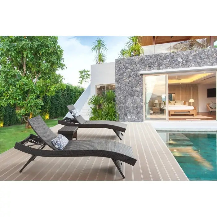 All Weather Wicker Chaise Lounge - Set of 2 – Image 17