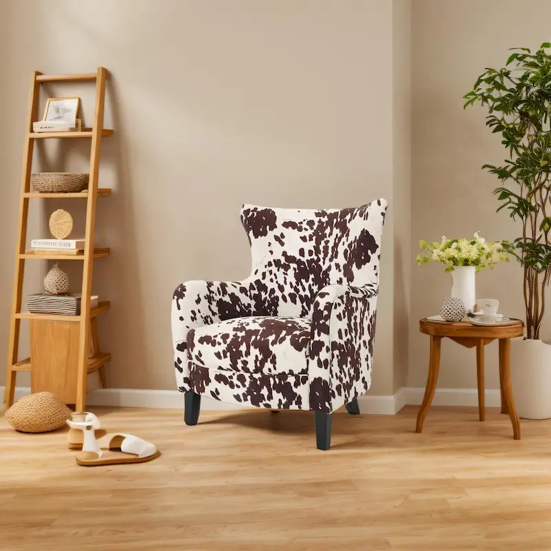 Modern Retro 30.25 High Back Upholstered Arm Chair with Wood Legs for Living Room – Image 38