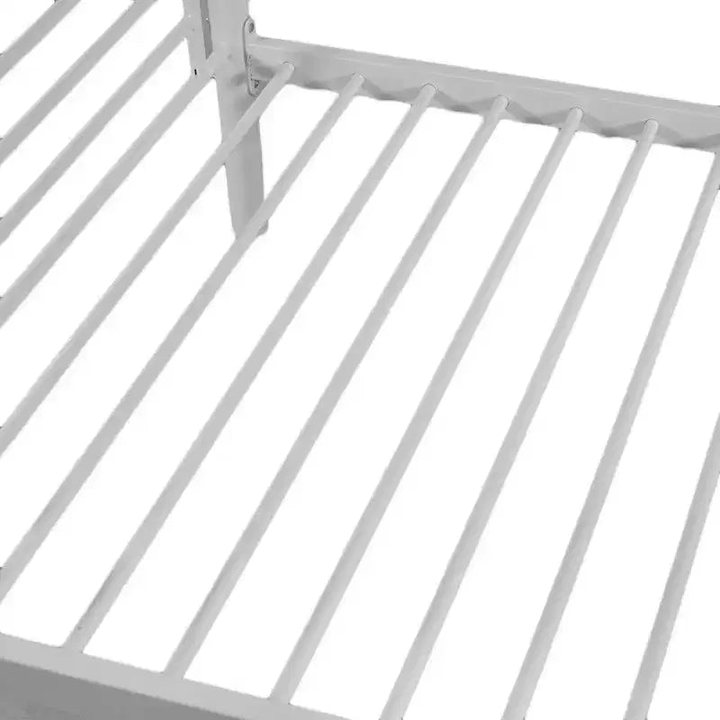 Karl Home Twin Over Twin Steel Bunk Bed Frame Ladder Bedroom Dorm Room for Kids Adult Children – Image 28