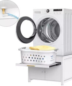 Alternative view of GDLF Laundry Pedestal Heavy Duty Metal Washer Dryer Pedestal 29 Universal Fit Anti-Vibration Washing Machine Stand