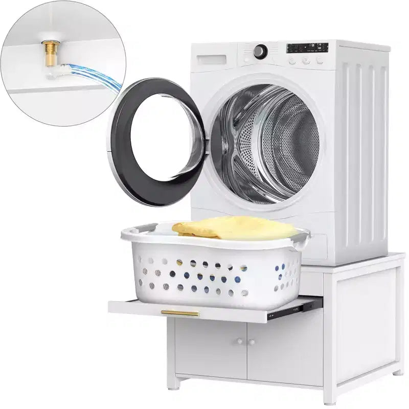 GDLF Laundry Pedestal Heavy Duty Metal Washer Dryer Pedestal 29 Universal Fit Anti-Vibration Washing Machine Stand – Image 2