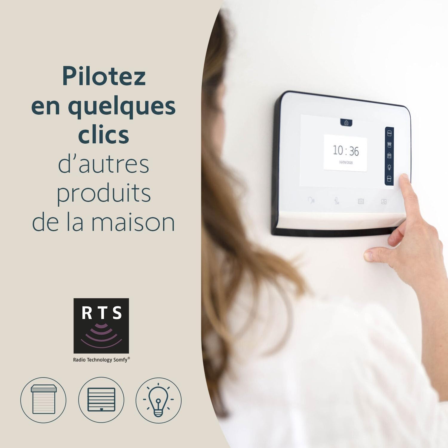 somfy 1871229 – Visiophone V350 Connect | Interphone connecté | Ecran 7 pouces | Vision nocturne | Gestion des visites à distance via l’app Protect | Contrôle jusqu’à 5 équipements motorisés RTS – Image 7