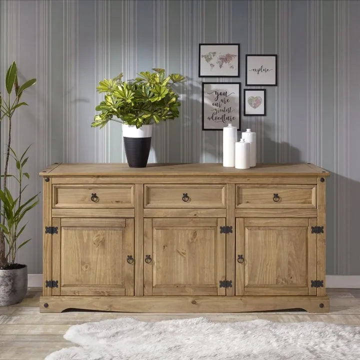 65 Wood Buffet Sideboard Farmhouse - Corona Collection – Image 4