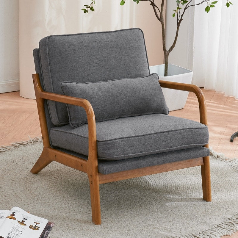 Mid Century Modern Upholstered Accent Chair – Image 32