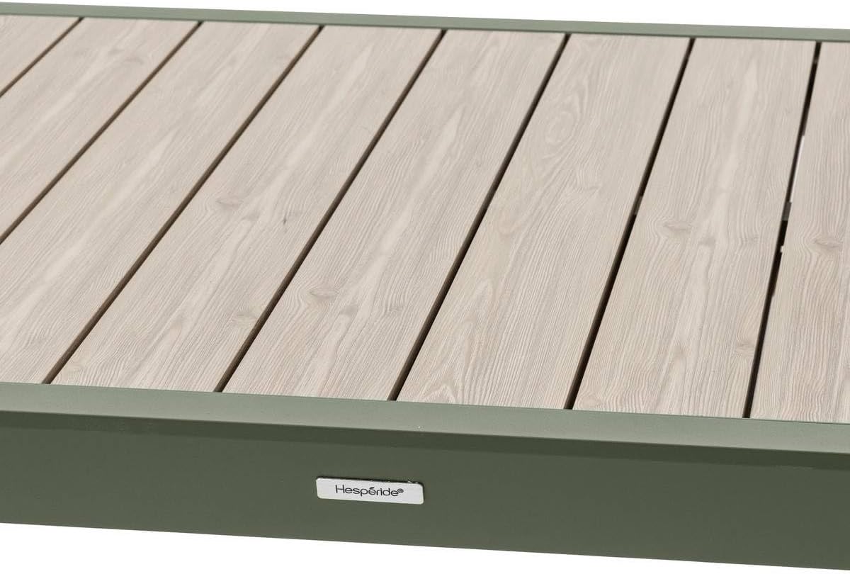 Hespéride - Table de Jardin Extensible Evasion Beige - 10 Places - Aluminium Antirouille Aluminium Effet Bois - Rallonge Coulissante – Image 6
