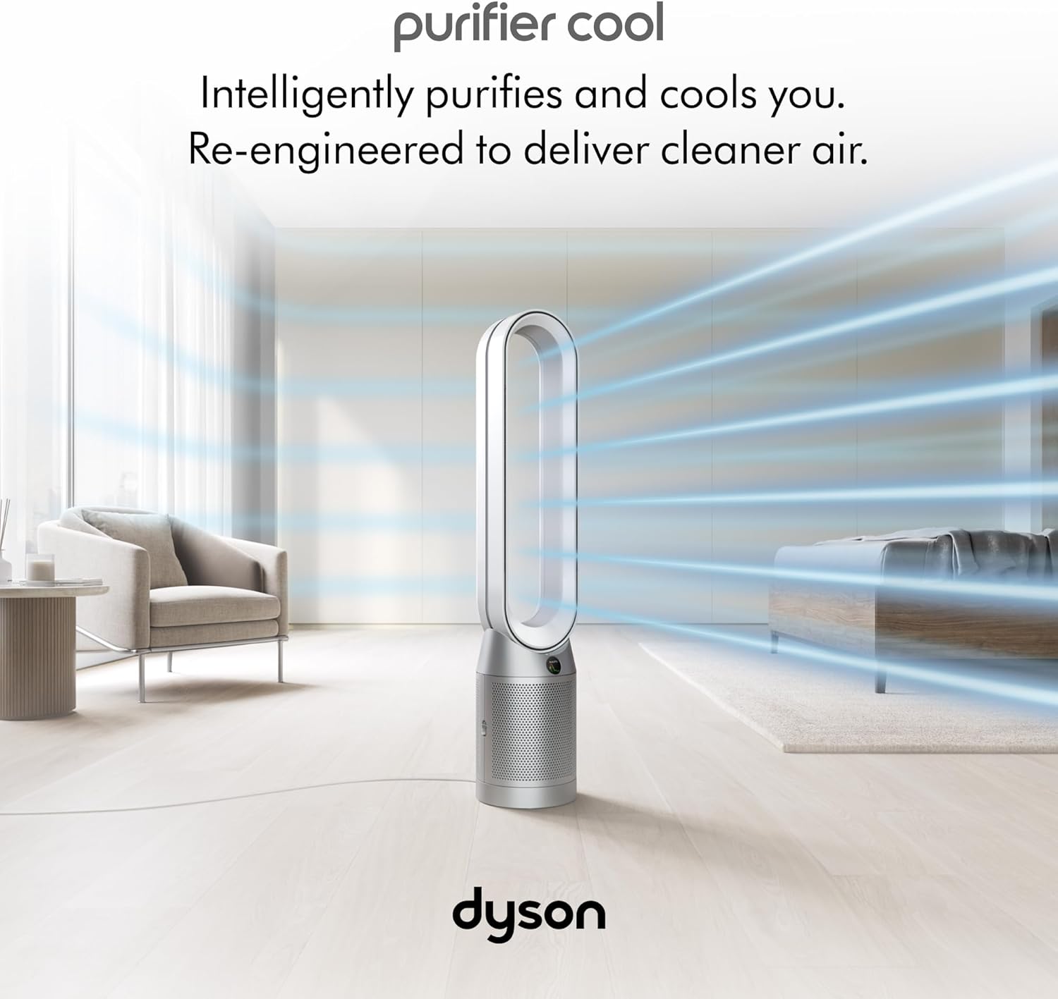 Dyson – Purificateur d'air intelligent et ventilateur Purificateur Cool, blanc/argenté - TP07 – Image 2