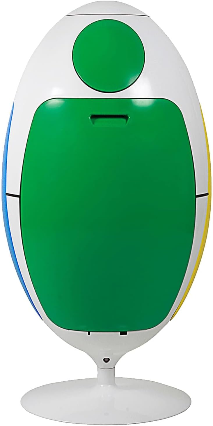 SoldiDesign Ovetto Poubelle de Recyclage 54L (3 x 18L), Système de tri sélectif, tri des déchets, 3 Compartiments, Poubelle Cuisine Blanc Amical Taille Unique