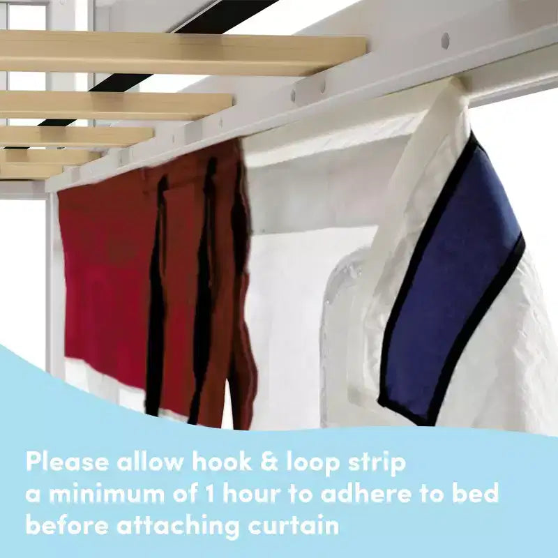Low Twin over Twin Bunk With Stairs, Easy Slide & Firetruck Curtain – Image 15