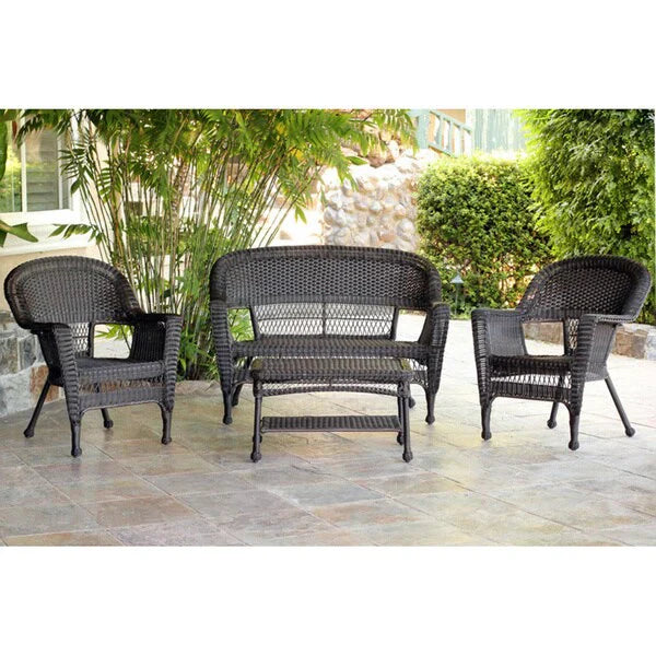 Wicker Patio 4-piece Conversation Set – Image 6