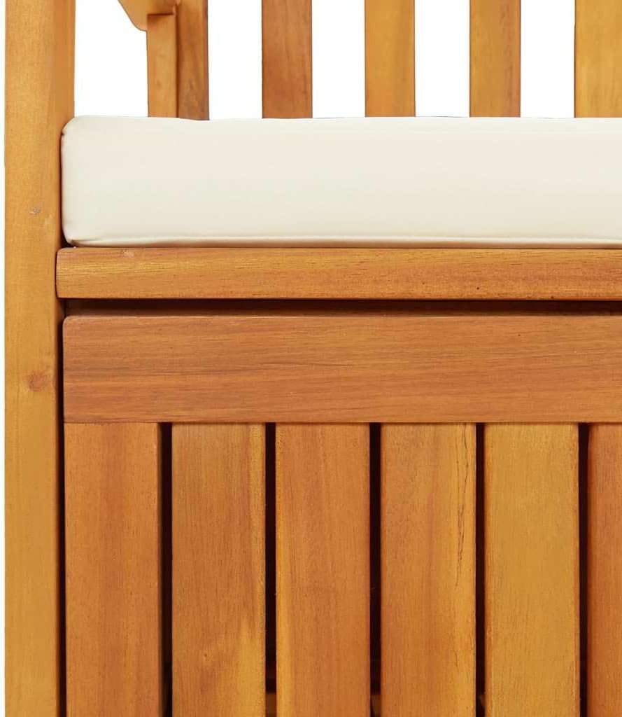 vidaXL Banc de Rangement de Jardin Siège Coffre Stockage Bois d'Acacia Massif – Image 8