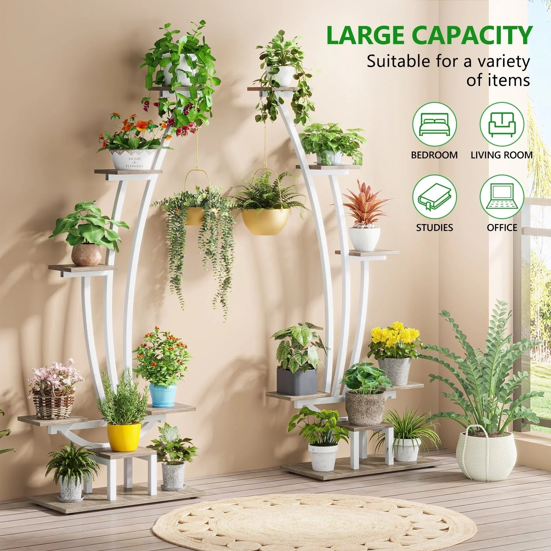 Indoor Plant Stand, 6-Tier Flower Rack for Home Garden- Set of 2 – Image 13